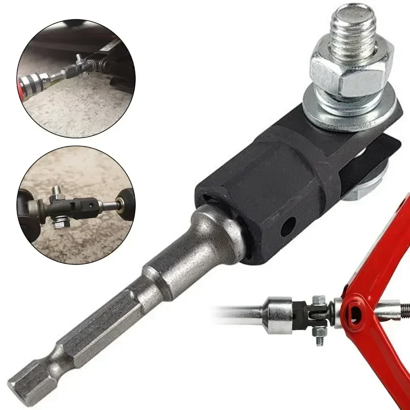

1/2 Inch Scissor Jack Adapter Chrome Vanadium Steel Adapter Wrench Tool Automotive Jack Drill Adapters for Impact Drills Socket