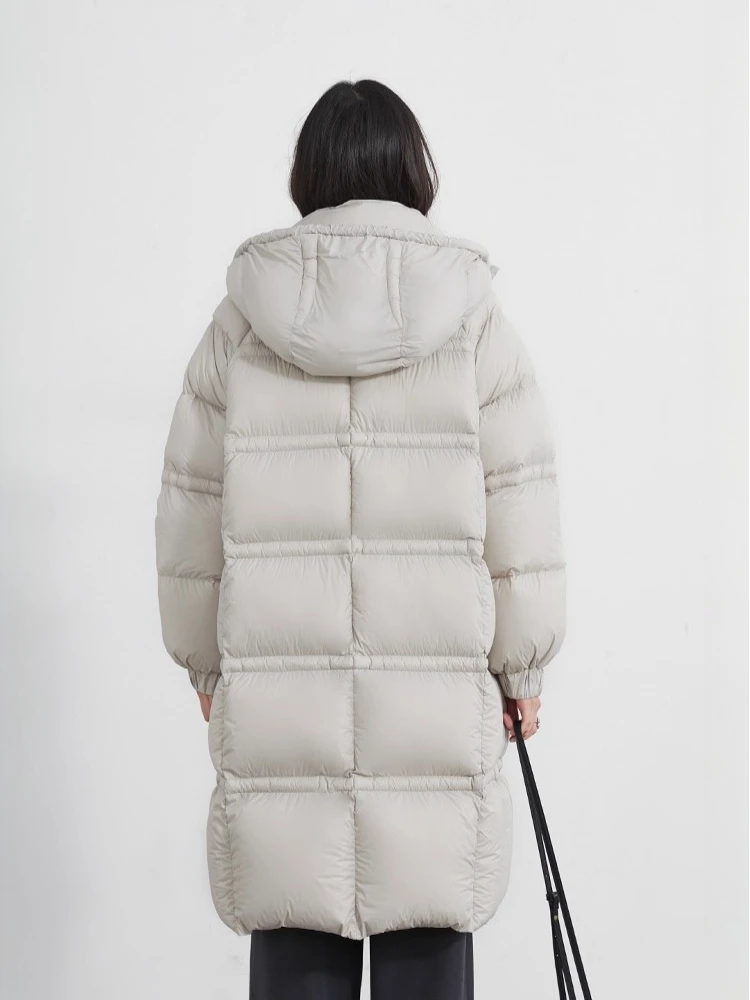 CHIC VEN Women Long Down Coats Solid Loose Casual 95 White Duck Down Jacket Thick Warm Female Outerwear Autumn Winter 2025