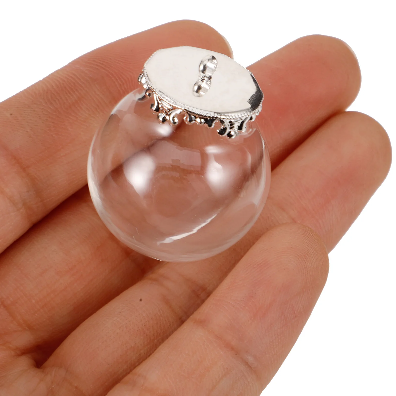 

10Pcs Glass Ball Charms Small Glass Vials with Stopper DIY Travel Decor Mini Jars for Wishes Drift Bottles Storage