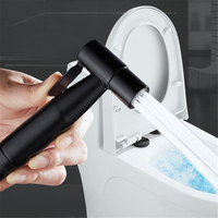 Handheld Toilet Bidet Faucet Sprayer Stainless Steel Bidet Spray Toilet Hand Spray Bidet Set Black Shower Self Cleaning Spray