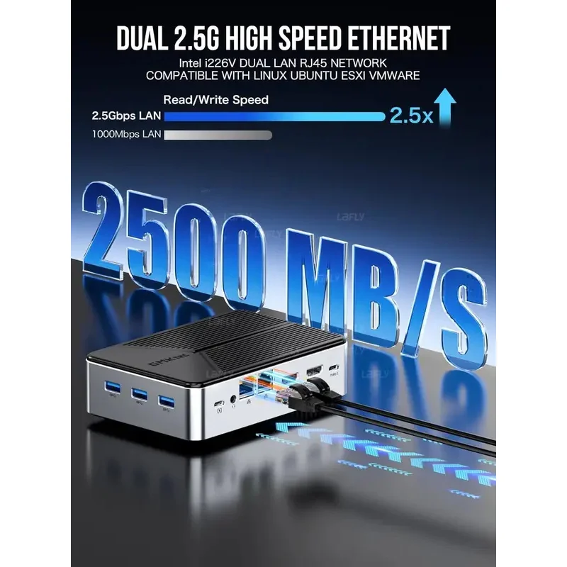 GMKtec G9 Mini PC a 4 alloggiamenti Intel N150 LPDDR5 12GB 64GB eMMC Ubuntu SSD NVMe * 4 Win11 Pro WiFi6 BT5.2 Computer desktop di archiviazione di massa