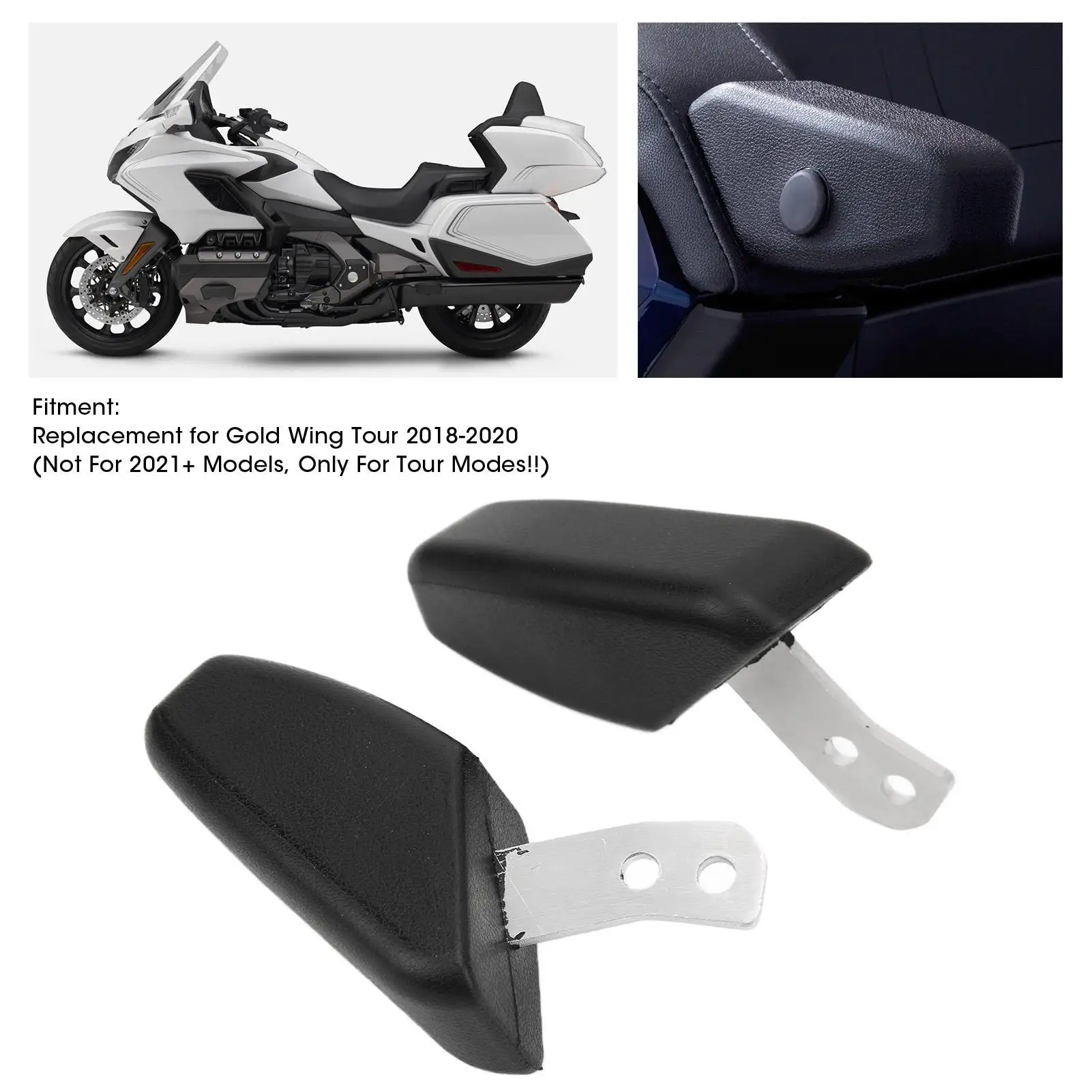 Rear Armrest Replace Passenger Arm Rest Durable Comfortable 1 Pair for motorbike Replacement for gold Wing GL 2018-2020