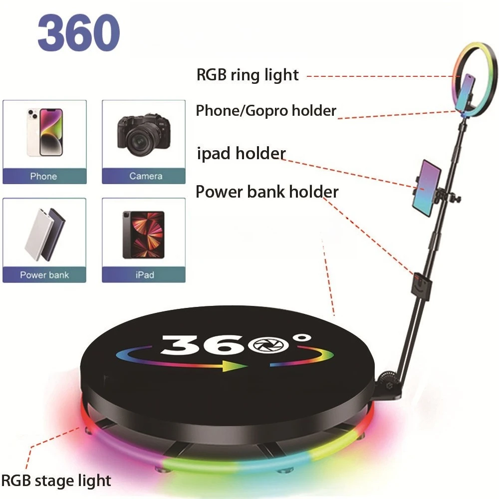 360度フォトブースマシン 100cm 80cm フォトブース 360ブース