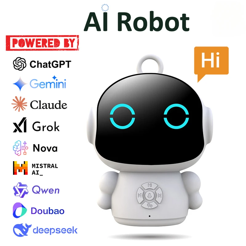 

Child Smart AI Companion Robot Early Education Toys Emotional Communication Works with ChatGPT Germini Grok Mistral DeepSeek