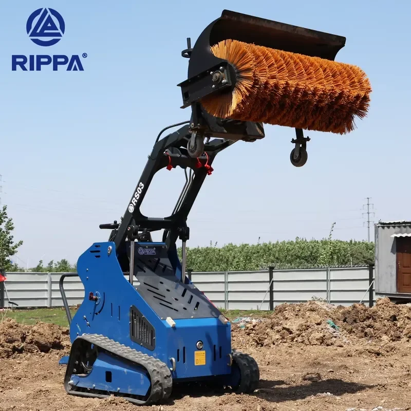Wholesale Hydraulic EPA Engine Powered Skid Steer Loader Forestry Mulcher Crawler Mini Backhoe Tractor Loader