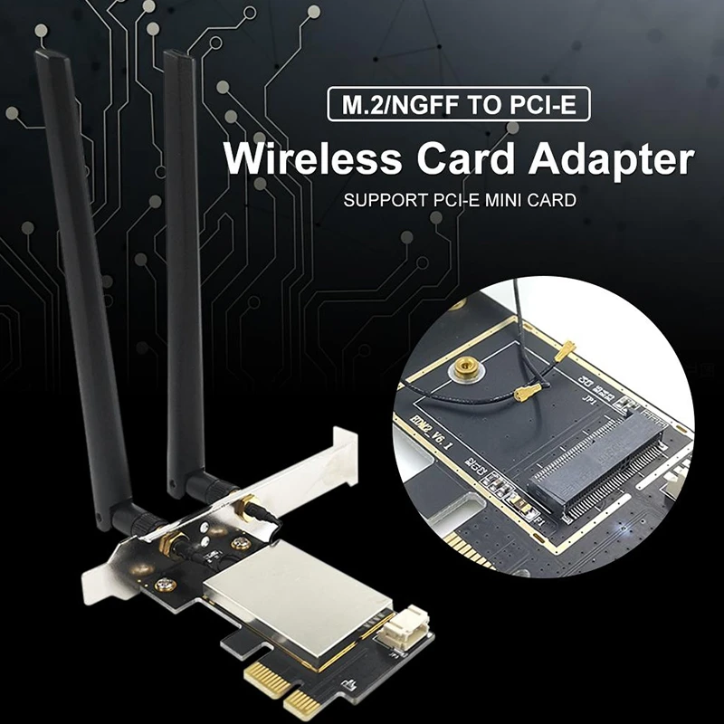 PCIE Wi-Fi адаптер для карты Bluetooth двухдиапазонный беспроводной сетевой адаптер для ПК настольный Wi-Fi антенна M.2