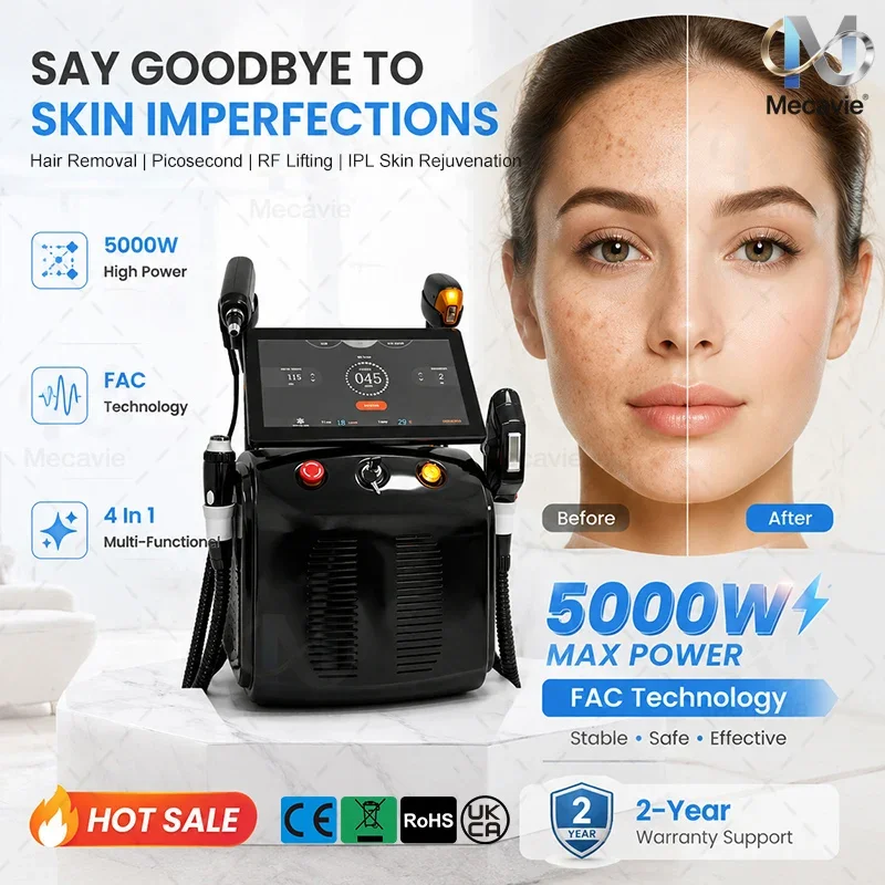 4-in-1 Soprano Titanium Ice Laser Hair Removal System 4 Wavelengths (755/808/940/1064nm) Permanent Painless Hair Removal 3