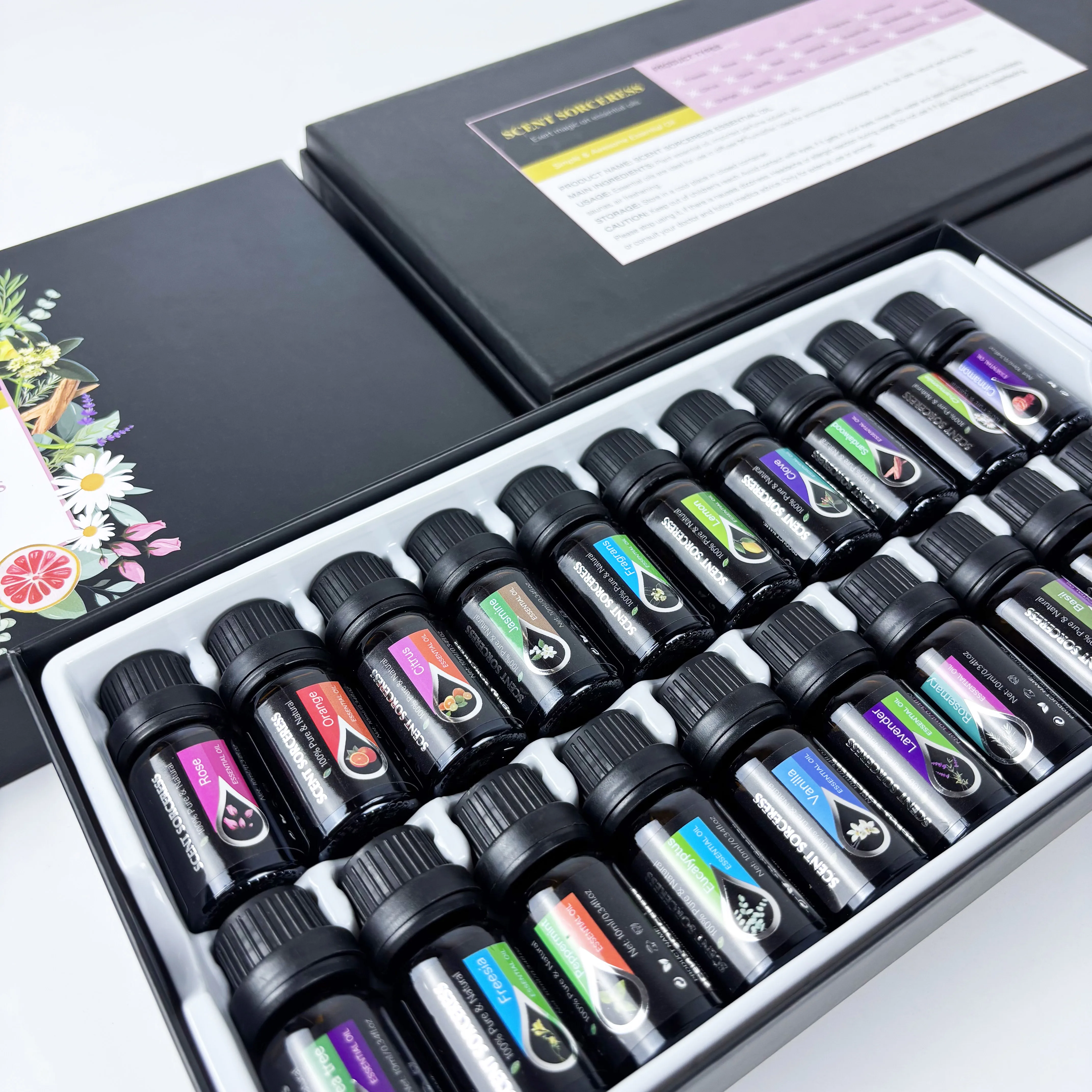 20pcs/set Essential Oil Set Lavender Eucalyptus Sweet Orange Lemon Massage Spa Aromatherapy Fragrance Oil for Humidifier Diffuse