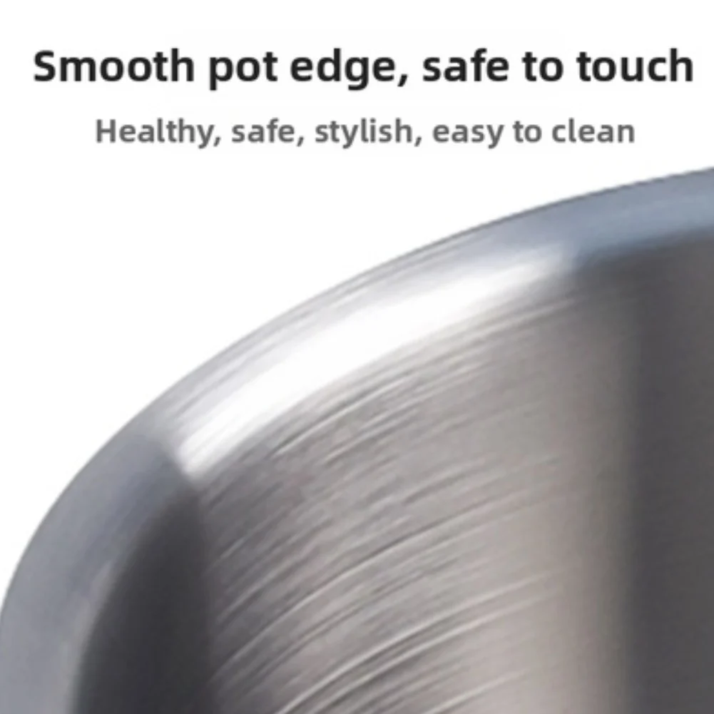 Stainless Steel Milk Pot 16 18 20 22 24cm with Lid Sauce Pan for Gas Electric Induction Stove Boiling Simmering Use