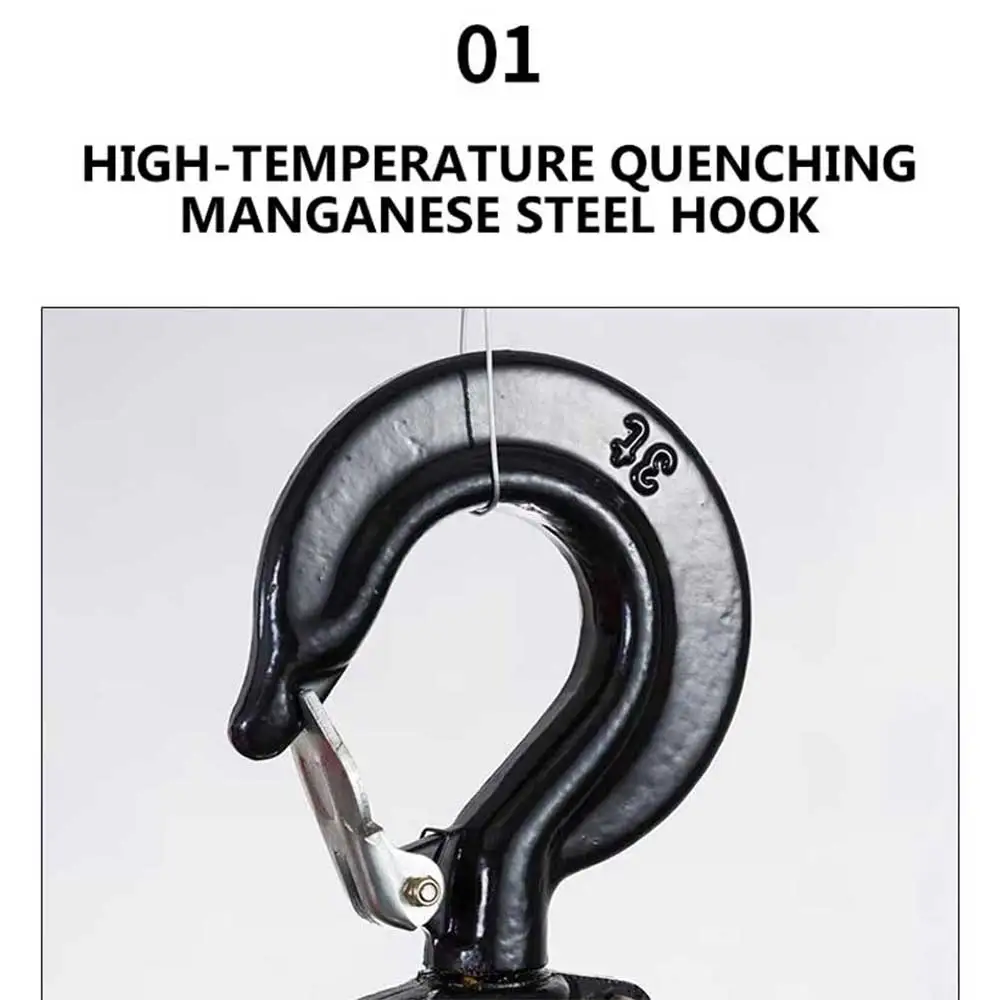 0.25-0.75T Manual Lever Chain Hoist Winch 1.5M Hook Mount Lift Portable Lever Block Lifting Heavy objects