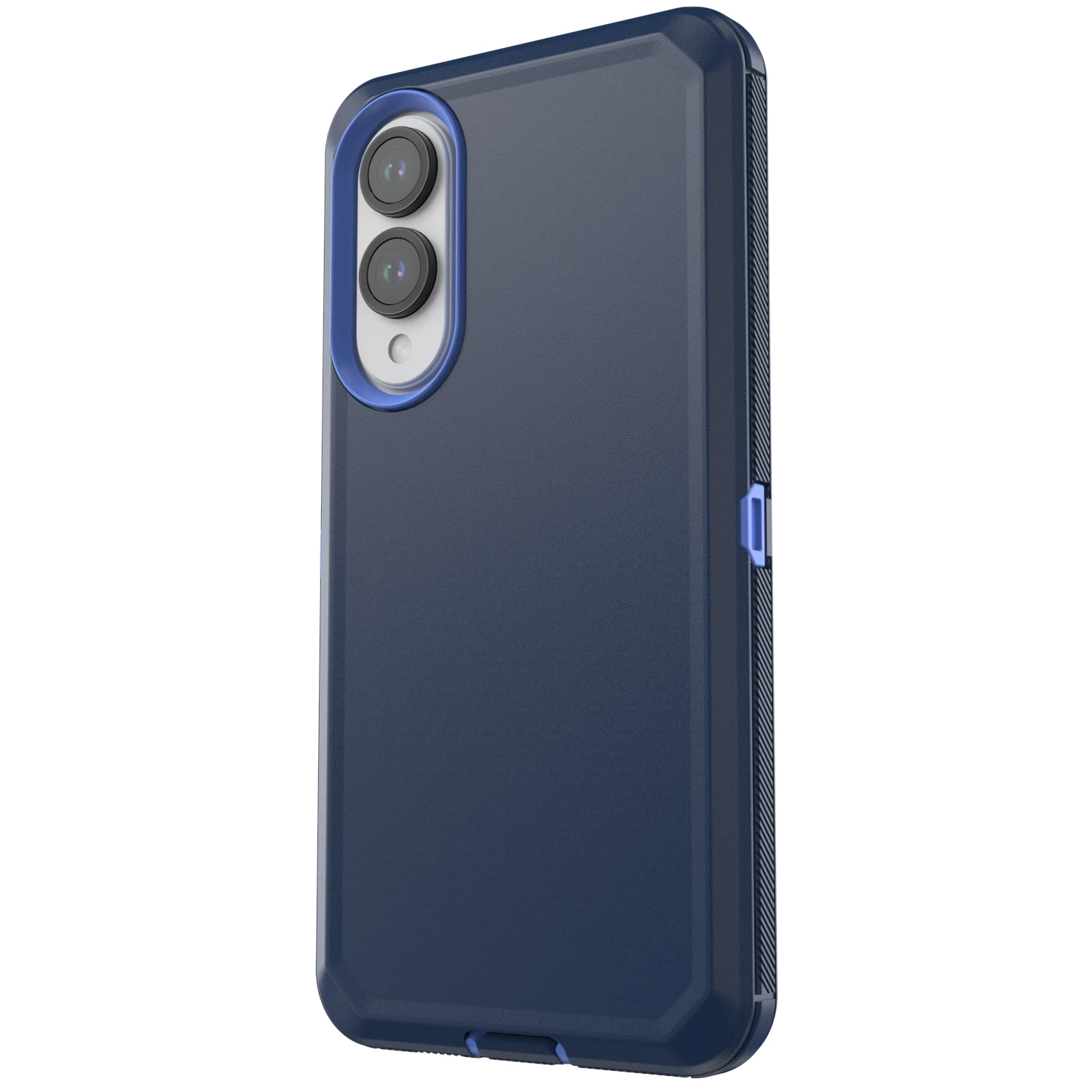 حافظة لهاتف سامسونج جالاكسي S25 إيدج باللون الأزرق الداكن شديدة التحمل ومضادة للصدمات وغطاء صلب متين هجين مكون من 3 طبقات #4