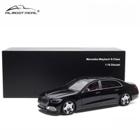 1:18 Fully open Mercedes-Maybach S-Class 2021, alloy die-cast static miniature car fashion play model, adult collection pieces.