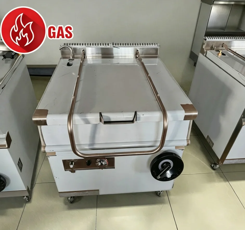 60L CE Certified Gas Tilting Braising Pan Stainless Steel Commercial Bratt Pan For Kitchen & Catering