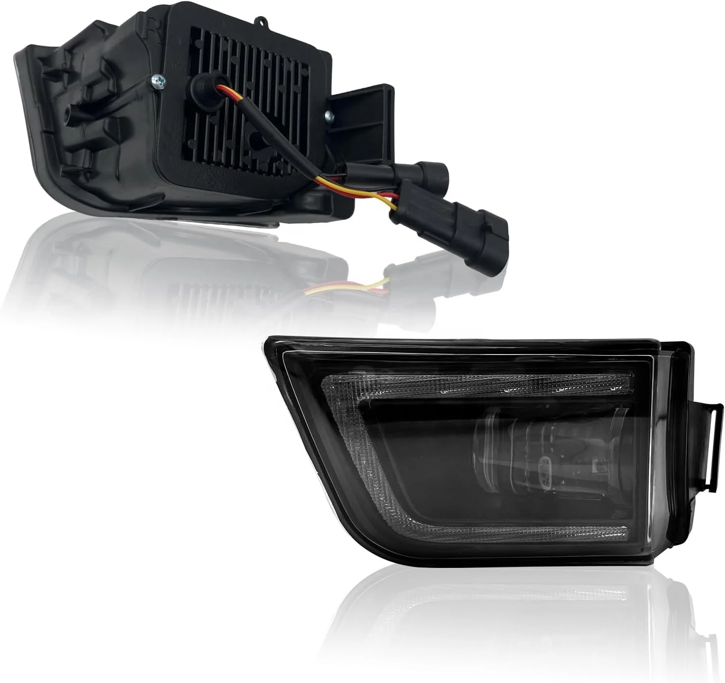 LED Fog Lights Assembly For 2002-2005 4 Runner Fog Lamps With Daytime Running Lights Turn Signal Lights