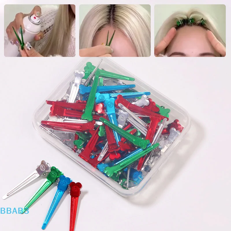 45/65Pcs Colorful/Silver Mini Barber Hairdressing Clips Heat Resistant Metal Fixed Hairpins Pro Salon Haircut Household Styling