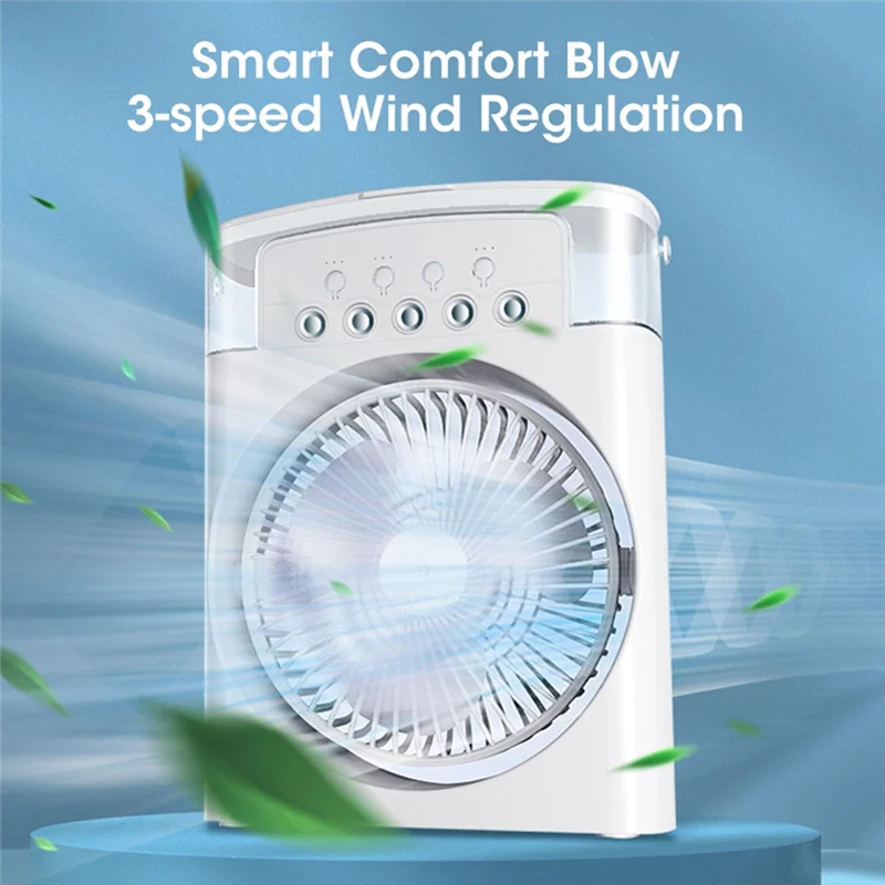 

Best Of 2025-портативный настольный увлажнитель воздуха, вентилятор кондиционера, бытовой небольшой вентилятор воздушного охлаждения, регулировка воздуха для офиса, 3 скорости Fa