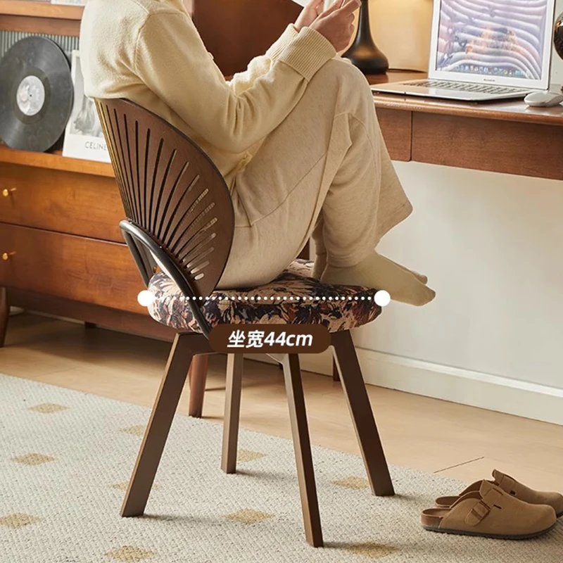 Swivel Computer Chair with PU Leather Cushion Adjustable Height Back Support for Home Office Study Makeup Desk