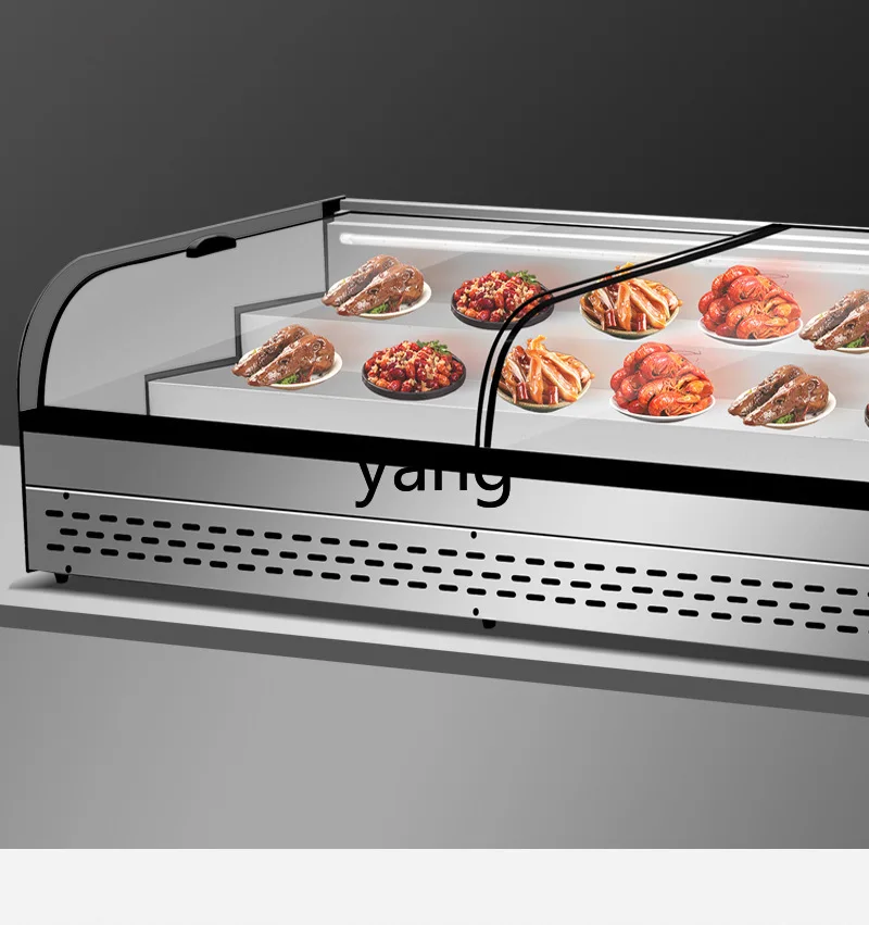 LH desktop stall ice table refrigerated display cabinet tricycle ladder fried string commercial