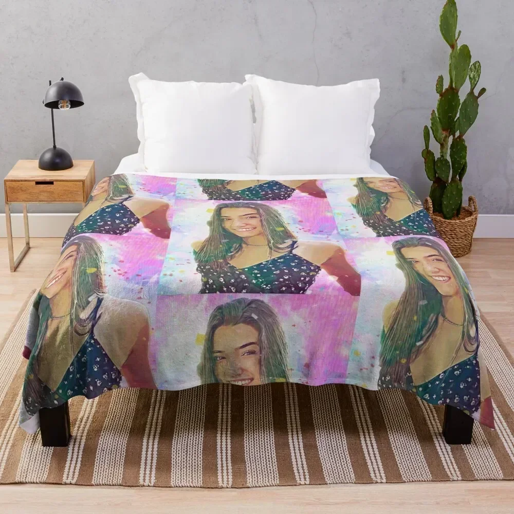 

Holo Pastel Charli Damelio Digital Painting Throw Blanket Cozy Throw Blanket for Bed Sofa Chair