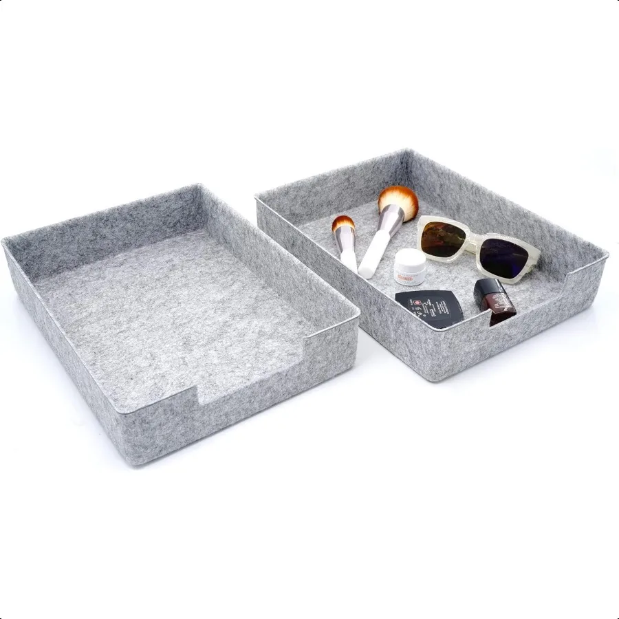 Welaxy органайзер для ящиков стола, лотки для писем, фетровая бумага для документов, файлов, сортировочная коробка для хранения журналов, мягкая прочная коробка из 2 предметов для офиса