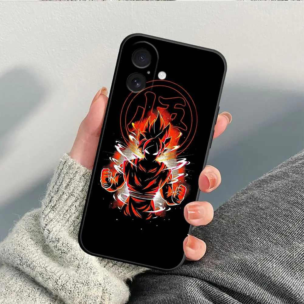 Phone Case For iphone Apple 18 17 17E 16E 16 15 14 8 Plus 13 12 11 XR Pro Max Funda Shell Cover Goku Super Saiyan D-Dragon Ball view 5