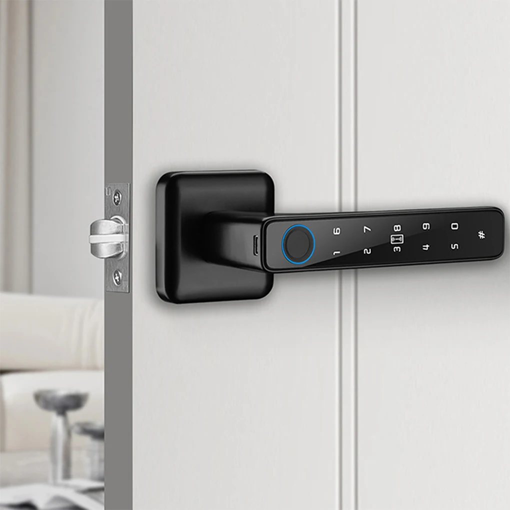 Цифровой умный дверной замок Tuya, несколько методов, ручка, ключ отпечатков пальцев, клавиатура, электронный замок, домашний дом, квартира