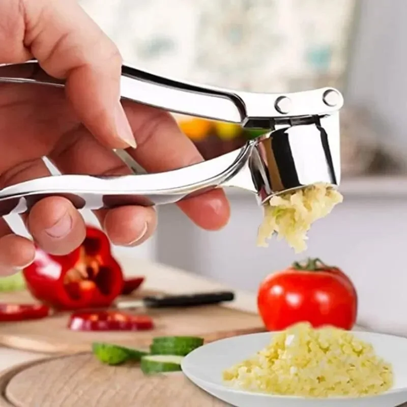 هراسة الثوم المضادة للانزلاق مشبك الثوم السميك متعدد الوظائف سبائك الزنك الفولاذ المقاوم للصدأ دليل سحب نوع الثوم لكمة Zester