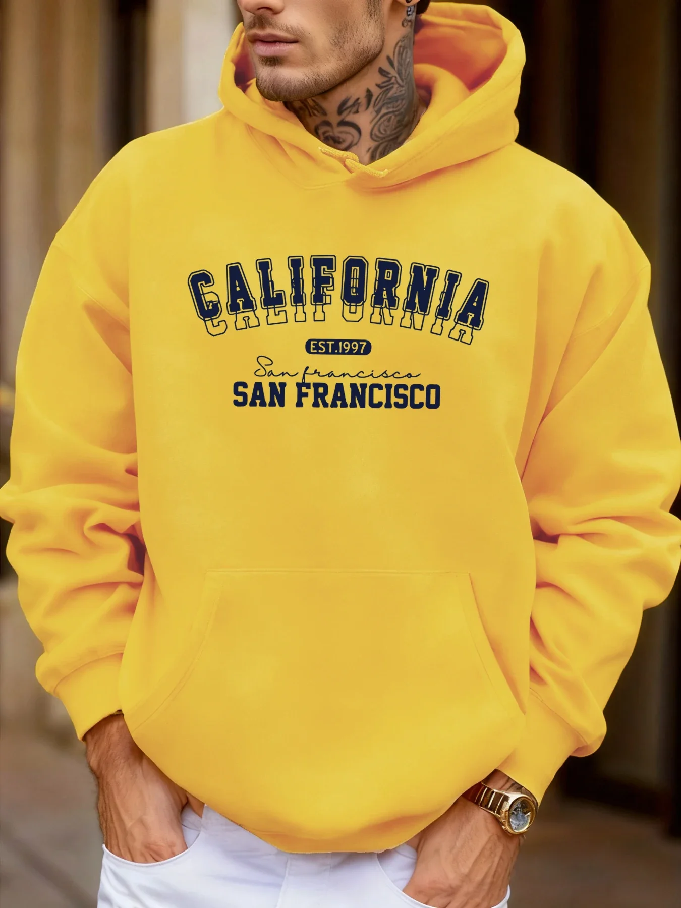 California San Francisco Est 1997 Print Soft Loose Hoodies Fleece Autumn Sportswear Herren Sport Jogging Sweatshirts Comfy Tops