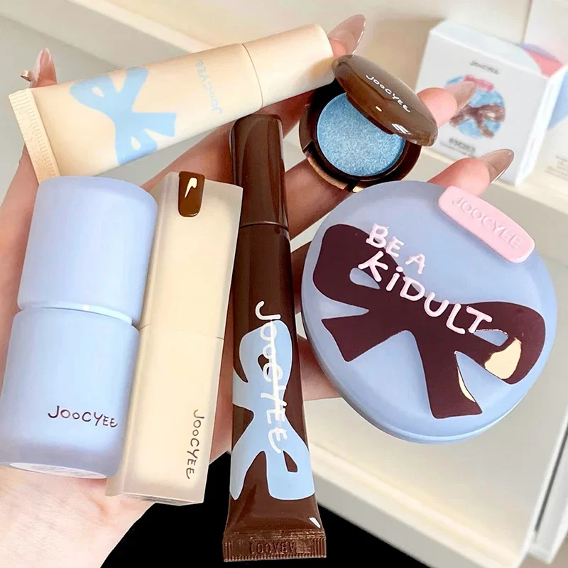 Joocyee لطيف كيد سلسلة محدودة كريستال لمعان الشفاه الصقيل متعدد الأغراض كريم أحمر الخدود اللؤلؤ تسليط الضوء على ظلال العيون مجموعة ماكياج الوجه #2