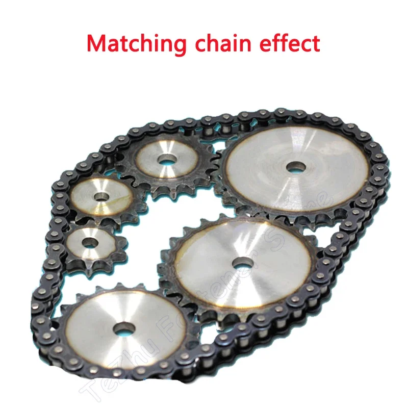 

1pcs 10-25 Teeth Process Hole 10A Chain Drive Flat Sprocket Roller Chain Gear Pitch 15.875mm A3 Steel Industrial Sprocket Wheel
