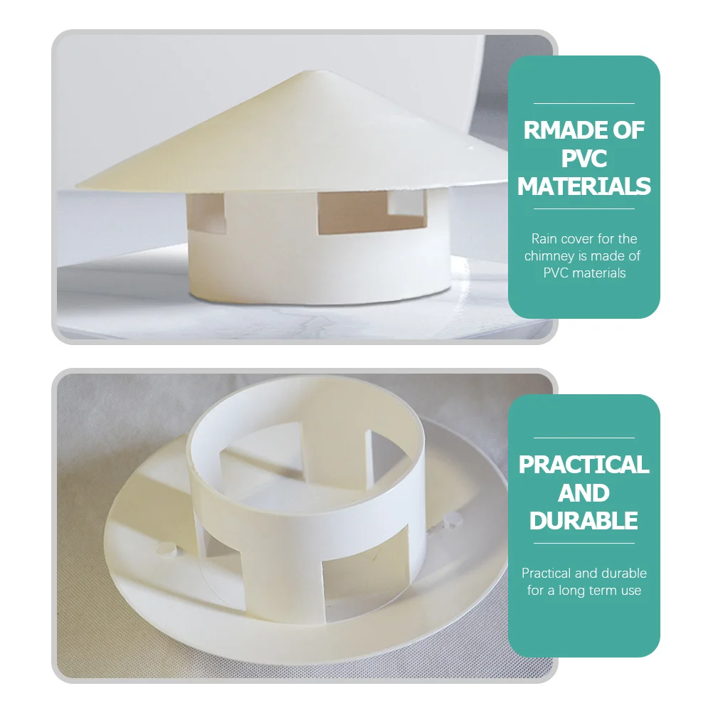 

Drainage Pipe Rain Cap Pvc Waterproof Roof Vent Cover For Chimney Funnel Round Exhaust Cap Chimney Accessories