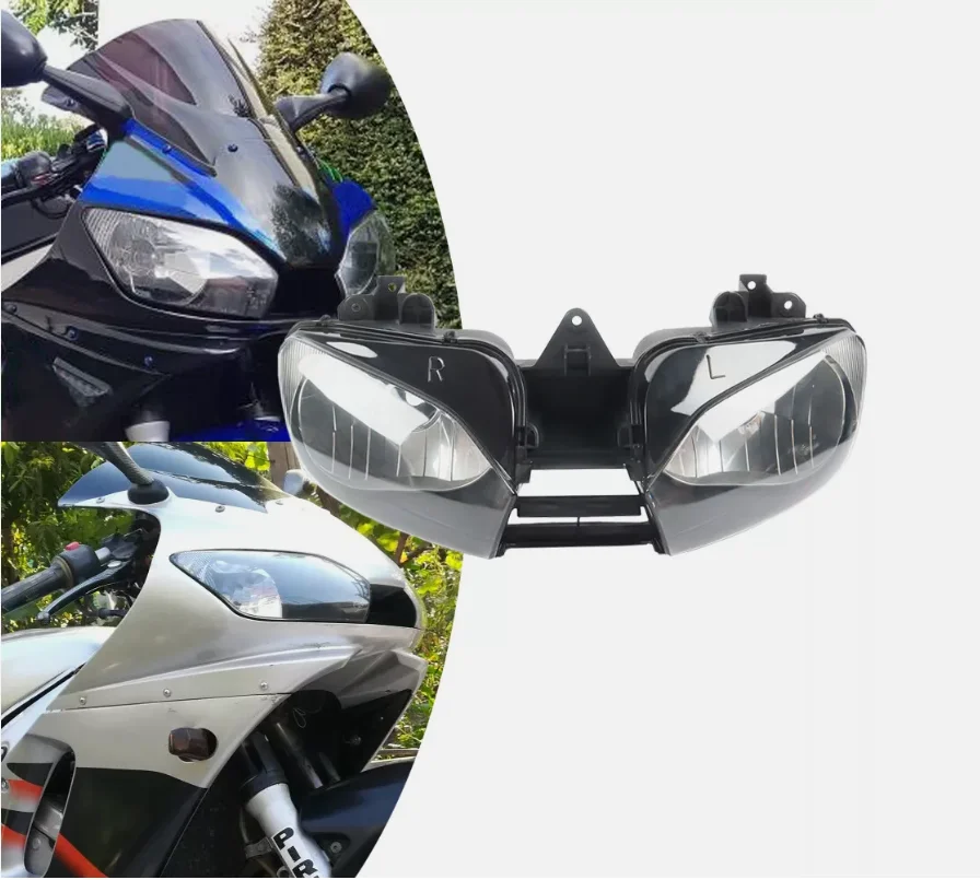 Motorcycle Front Headlight Assembly Headlamp Head Lamp Light Unit Fit For Yamaha YZFR6 YZF-R6 YZF R6 YZF 600 1999-2002 2000 2001