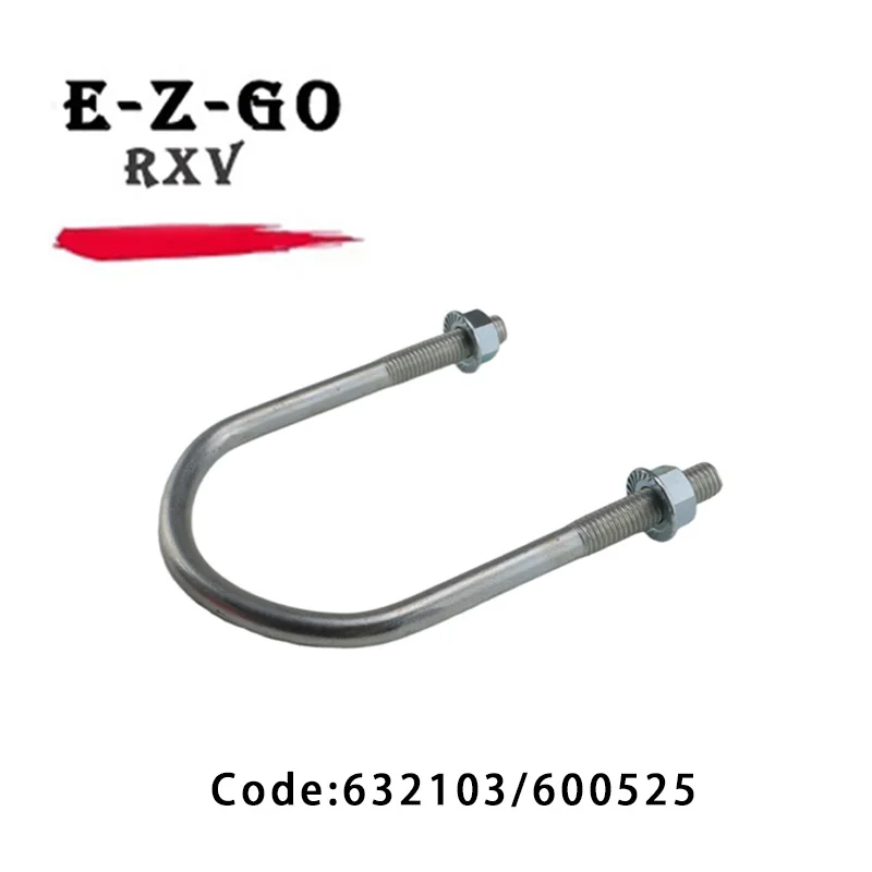 Drive-up EZGO heavy duty rear leaf spring U bolt for RXV gas electric golf cart 632103 600525,rear plate spring steel u-screws