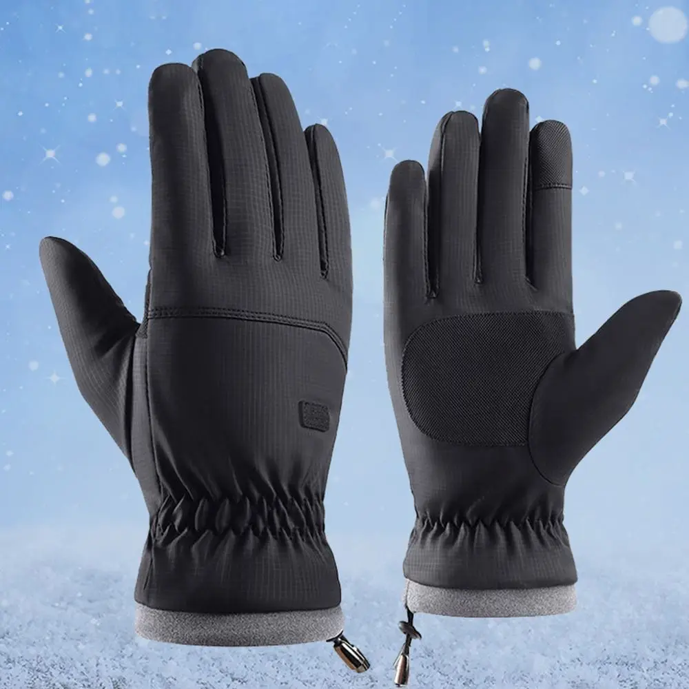 

Soft Warm Winter Cycling Gloves Waterproof Windproof Full Finger Gloves Anti-Slip Breathable Cold-proof Gloves Sports