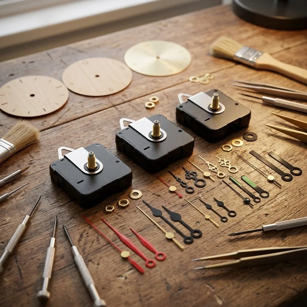 Silent Quartz Clock Movement Kit 56x56x16mm with For Mini for Clock Restoration and Clock Face Setup Silent Quartz