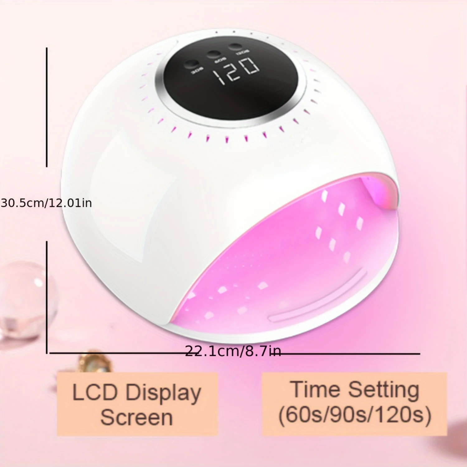 Lampe à ongles LED/UV Joytii 82W à séchage rapide de qualité professionnelle pour salon - Lampe UV portable haute puissance pour ongles en gel rapides et impeccables