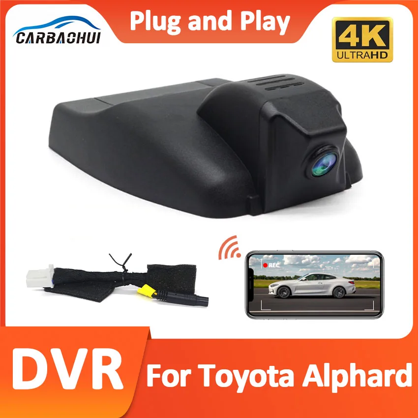 

Car DVR Wifi Camera UHD 4K 2160P Dash Cam Video Recorder For Toyota Alphard Vellfire 2019 2020 2021 Plug and play DashCam