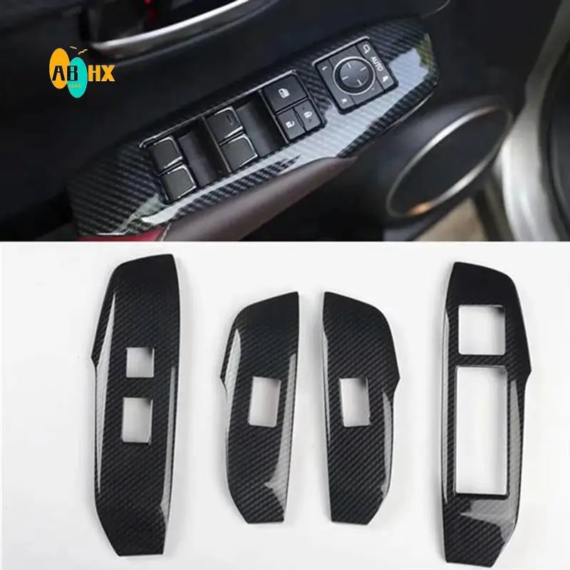 

ABHX-4PCS Car Window Switch Panel Adjust Cover Trim Stickers Window Button Decoration Replacement For LEXUS NX 300H 200T LHD C