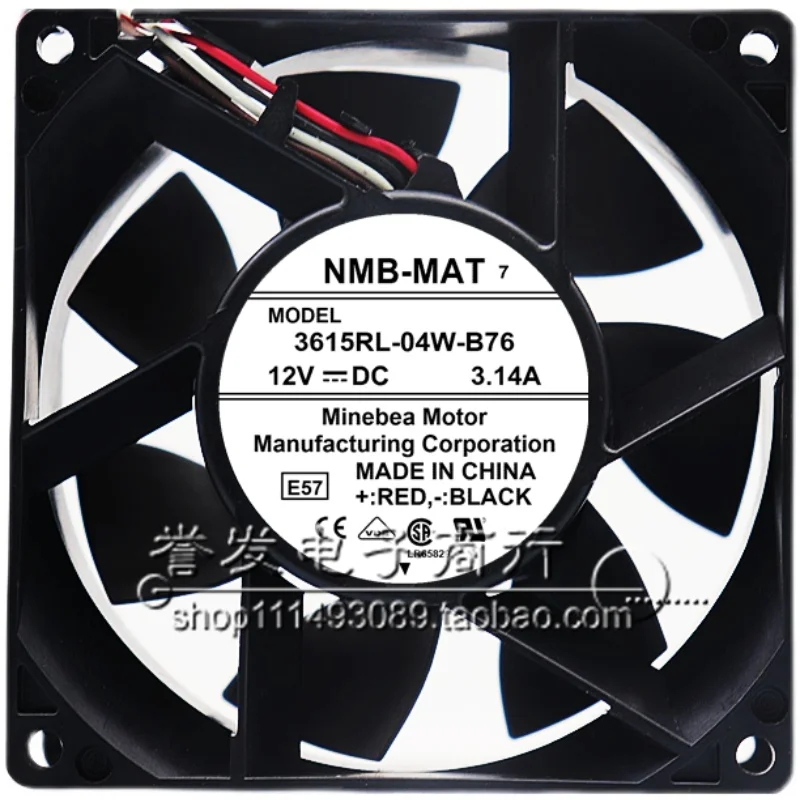 새로운 오리지널 3615RL-04W-B76 12V 3.14A 9038 90x90x38mm 냉각 팬 라디에이터