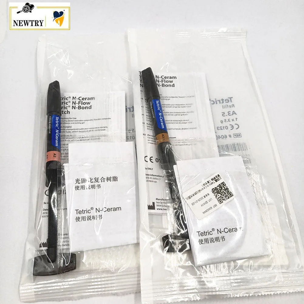Dental Nano Hybrid Composite Resin Ivoclar Tetric N-Ceram All Shade Light Curing Tooth Restoration Anterior Posterior Filling