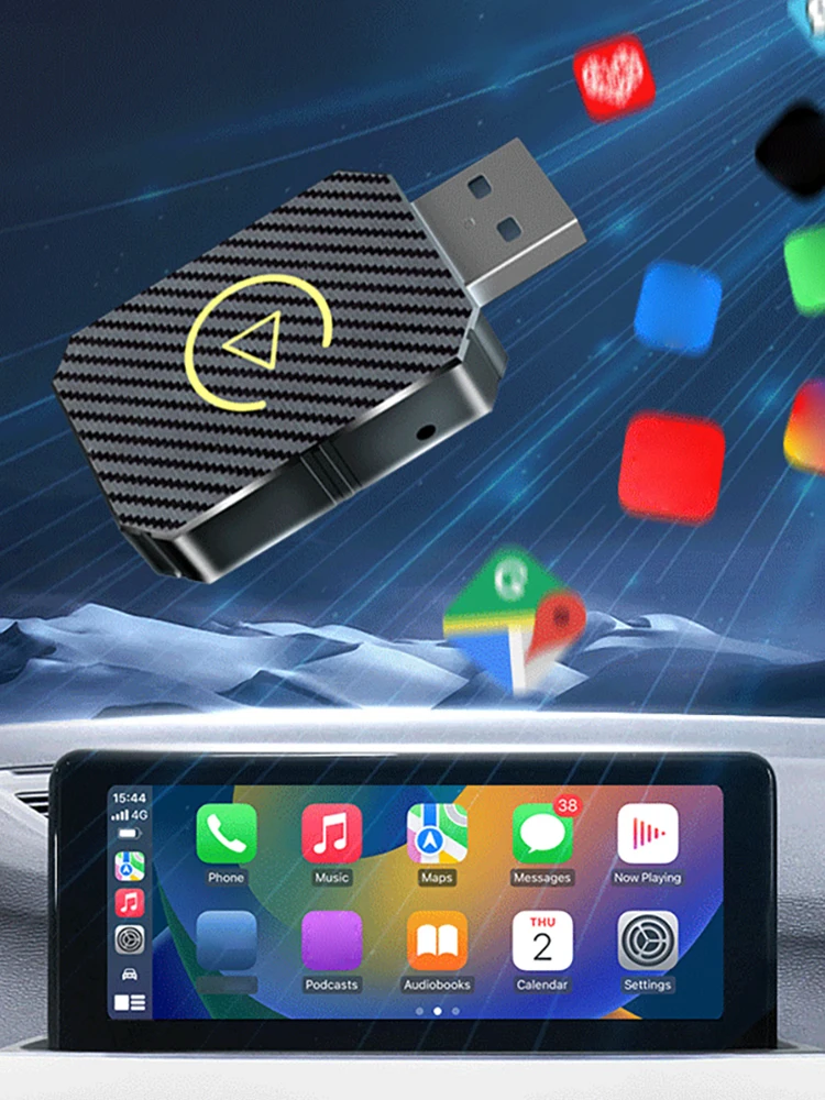 لاسلكي Carplay أندرويد السيارات قابس مهايئ التشغيل CarPlay AI Box BT دونغل لاسلكي لسيارات CarPlay/Andriod السيارات السلكية