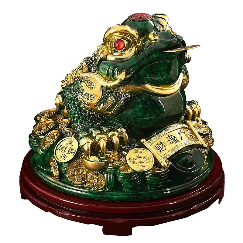 Fortunate-Three-legged Golden Toad, Desktop Decoration, Household Rotating, Porch, TV Cabinet, Office, Creative Crafts