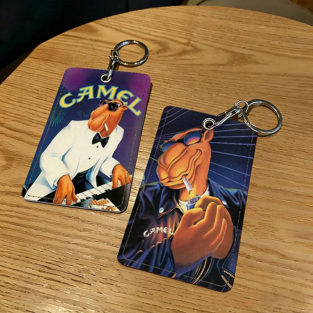 Fashion C-Cigarettes Joe Camel Card Holder Keychain Key Ring Door Lock Access Protective Case For Security Gift