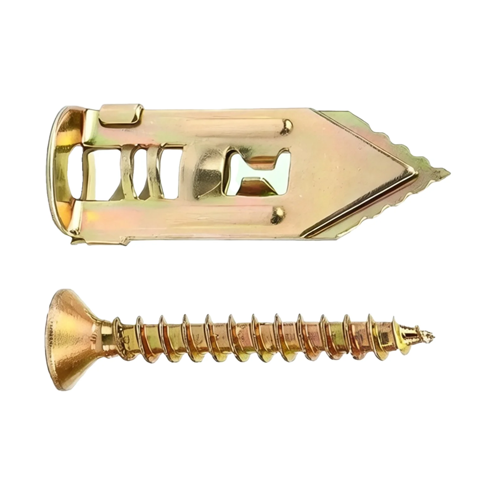 Self-Expanding Metal Wall Anchors for Shelves, Deep Thread Design for Drywall Gypsum Board, Screws Removable Anchor Retained