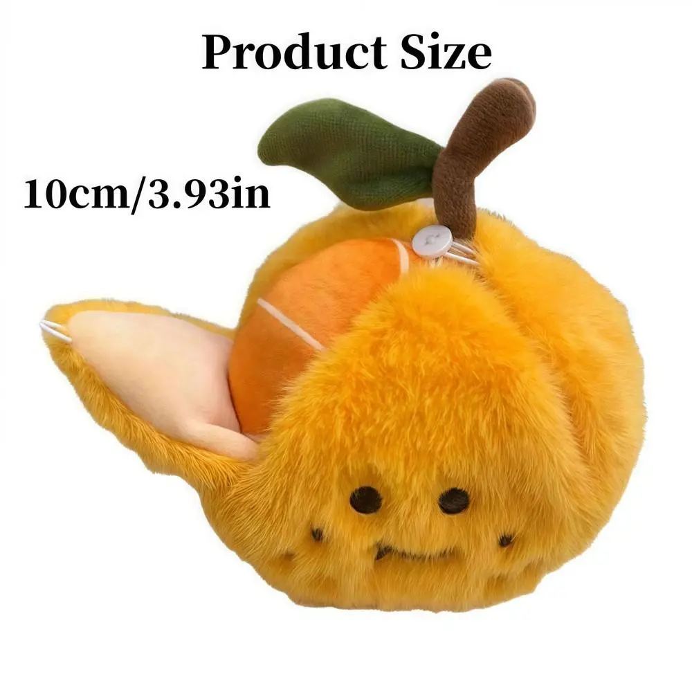 Divertente ciondolo portachiavi rimovibile, frutta arancione compressa, peeling, sollievo dallo stress, simulazione, ciondolo per zaino, giocattolo decorativo