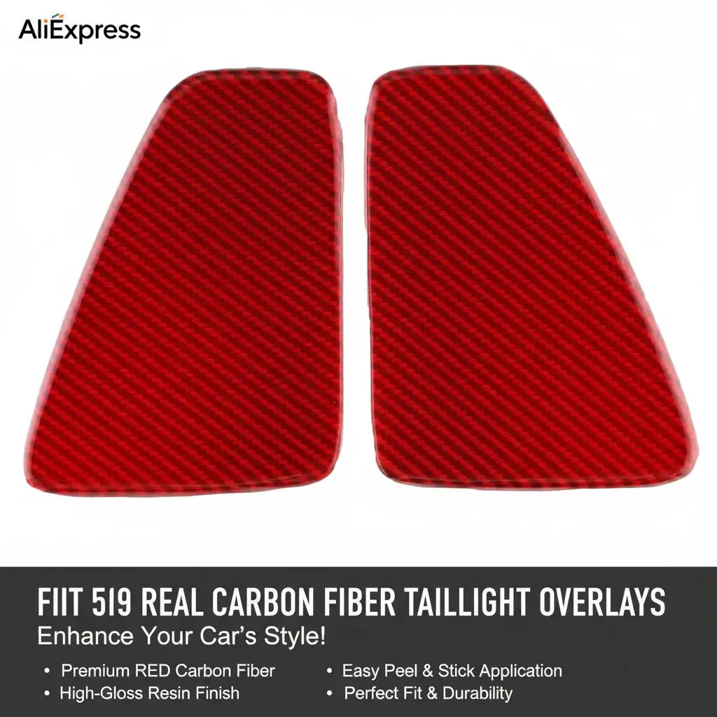 

Наклейка на задний фонарь из настоящего карбона и эпоксидной смолы для Fiat 500, защита от царапин, декоративная отделка, аксессуары для тюнинга