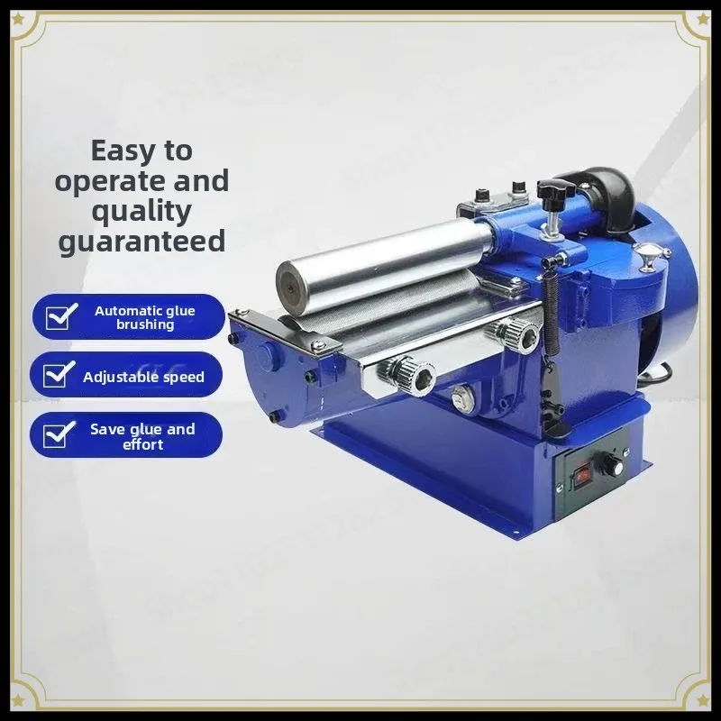 Small Speed Regulating Glue Coating Machine Yellow Glue Gluing Machine Sole Leather Tote Bag Gluing Machine