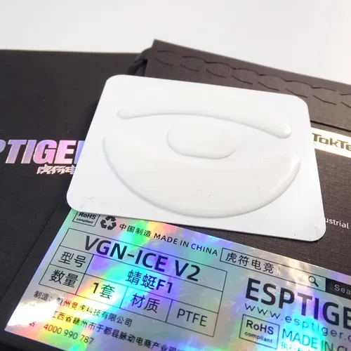 Imagen 2 del producto 1 paquete de patines de ratón originales Esports Tiger ICE V2 para VGN Dragonfly F1/Pro/Pro Max VXE R1 PROMAX SE deslizadores de ratones de arco blanco
