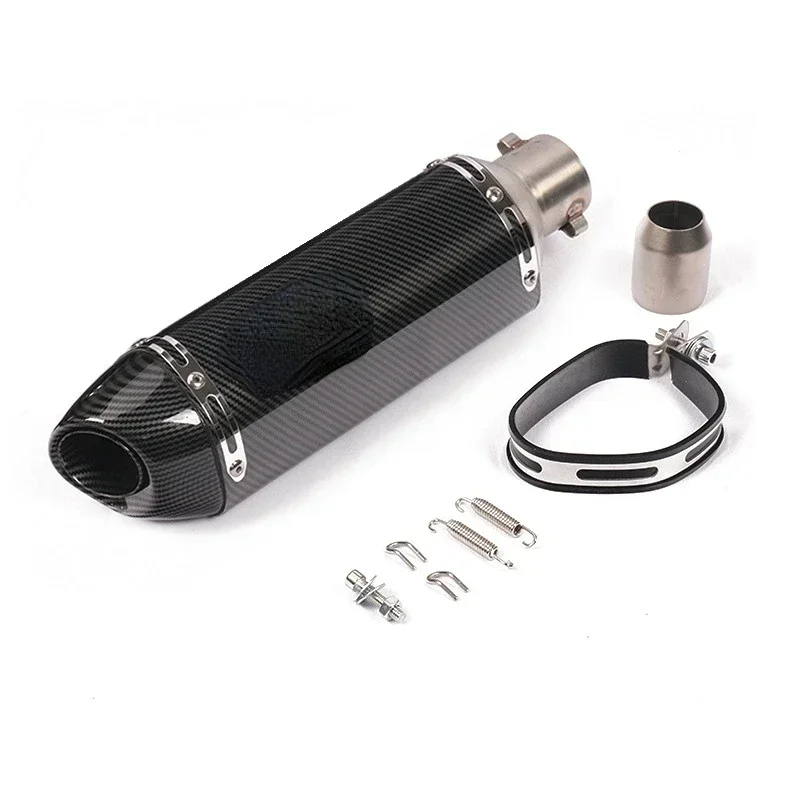 

Full New Motorcycle Exhaust Muffler Carbon Fiber Slip On Exhaust With Removable DB Killer For Motorcycles And Scooters With 51mm