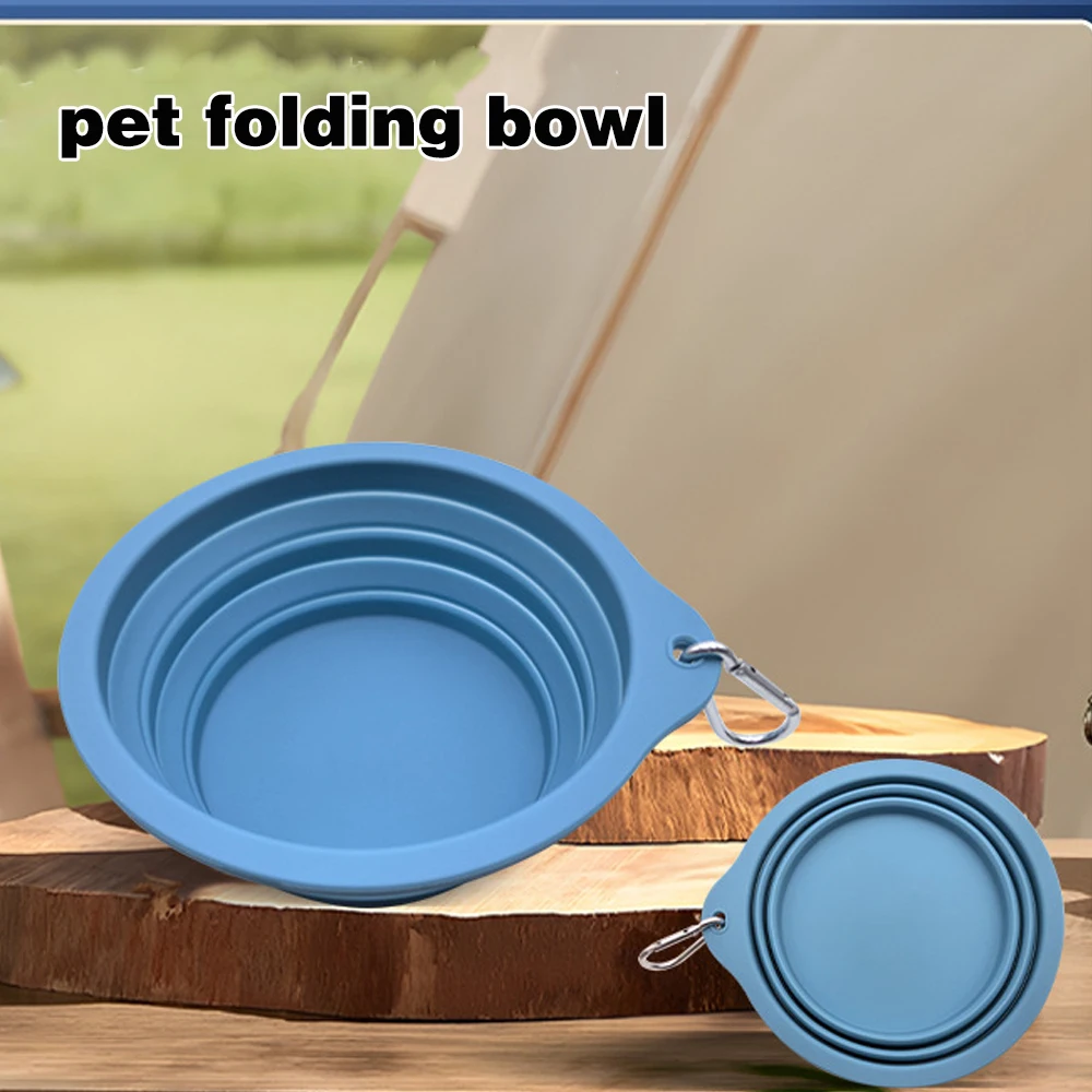 650ML And 350ML Portable folding silicone bowl for pets, dog rice bowl, dog food bowl, cat drinking water dog bowl